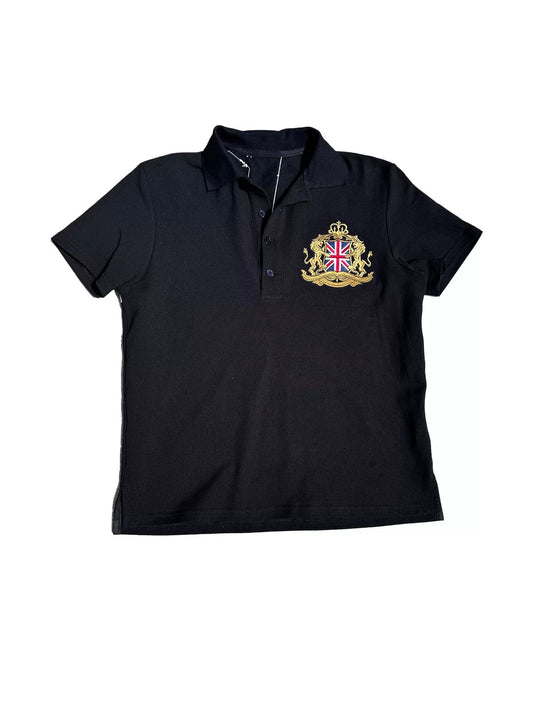 no E mosen Union Jack Patchwork Polo - Punk Streetwear Piqué Cotton Tee