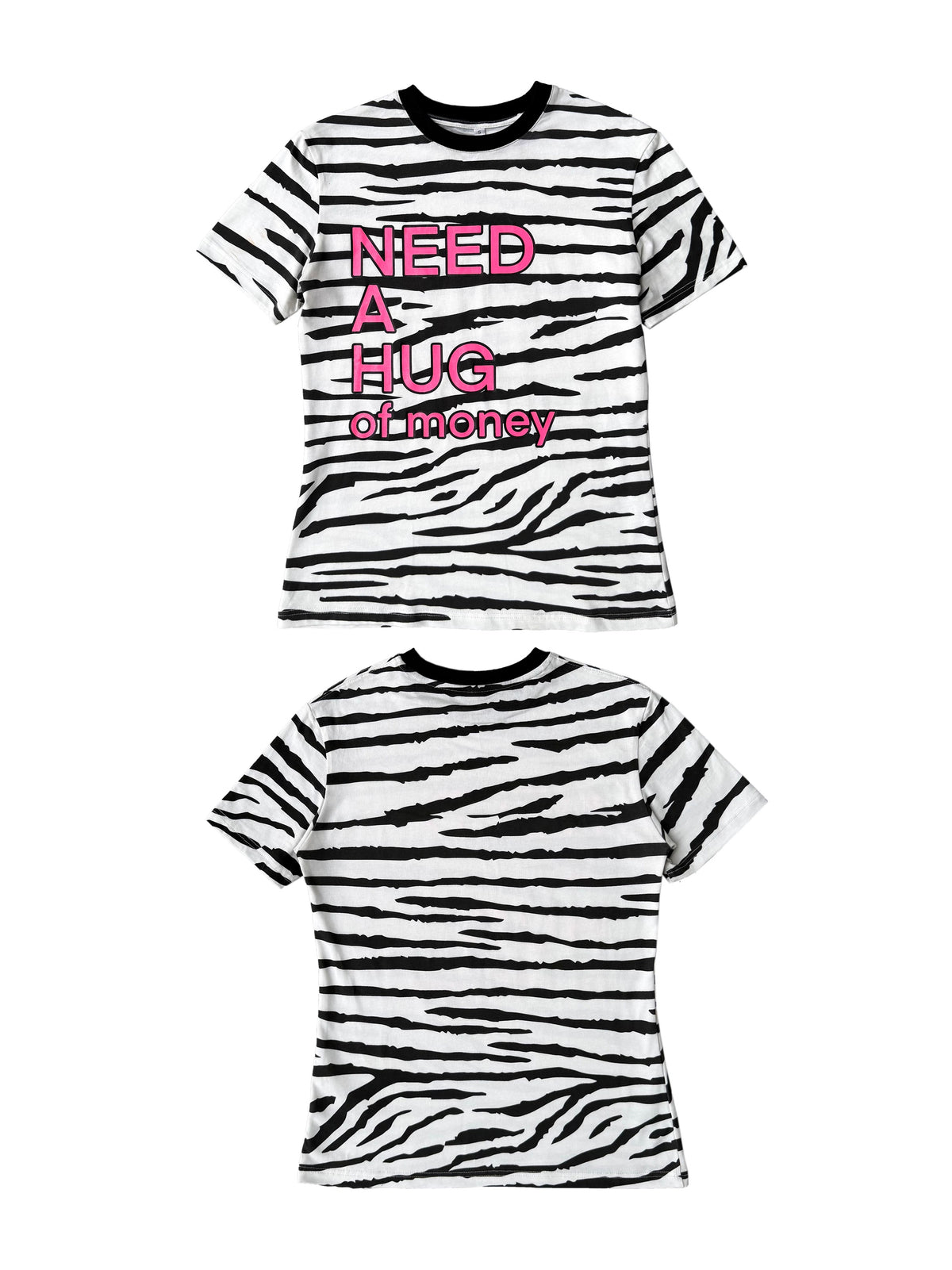 CHAI SS26 「ハグ」ゼブラ柄グリッターTシャツ - スパークル 