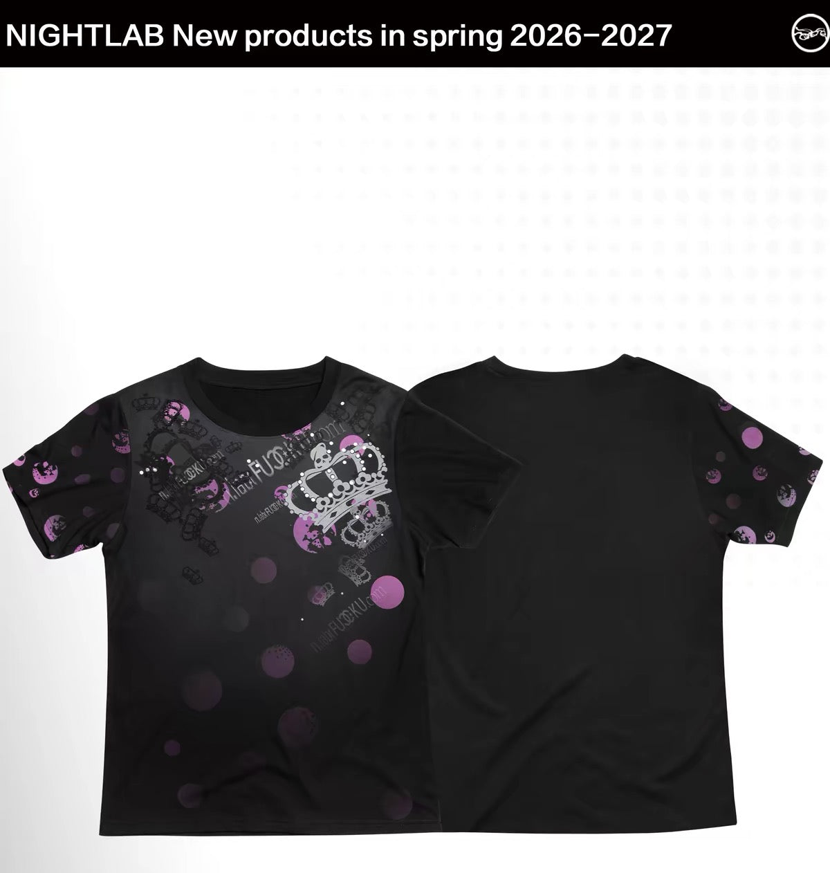 Night Lab Y2K Crown Polka Dot Tee - Unisex Soft Grunge Lightweight Fitted Shirt
