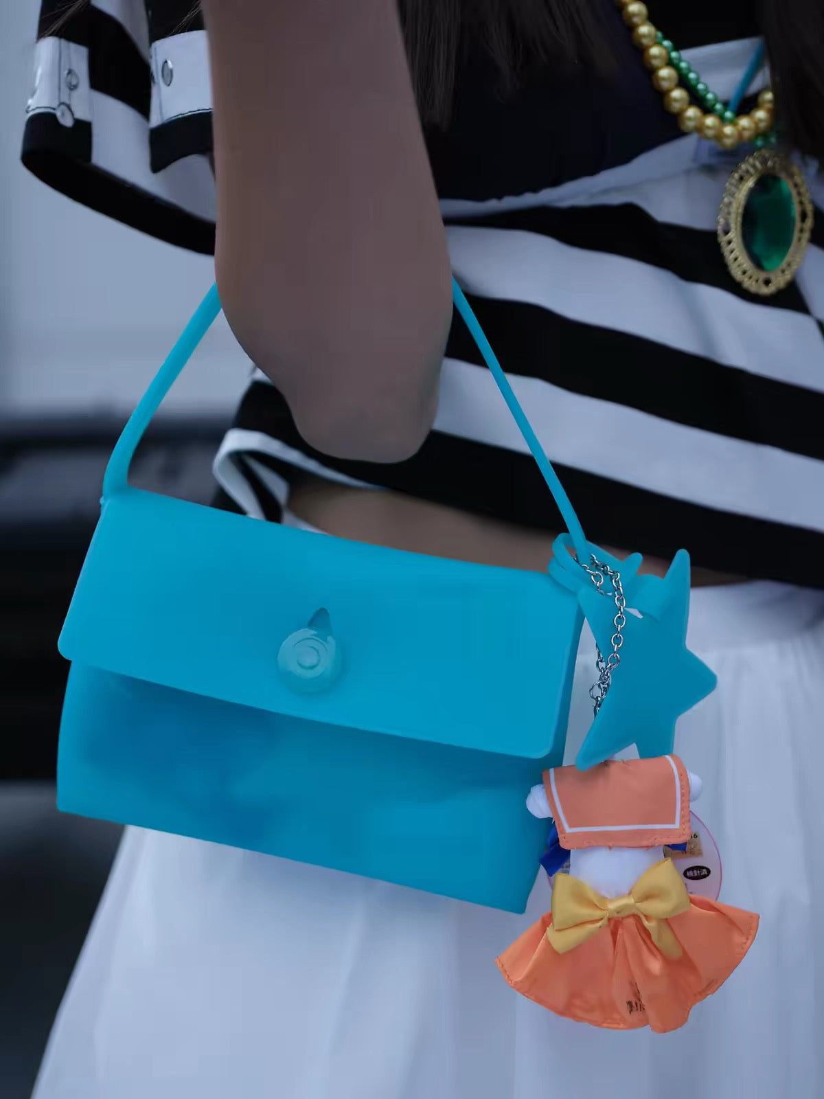 ECODAY "Little Star" Mini Square Bag - Lightweight Jelly Top-Handle Crossbody Purse