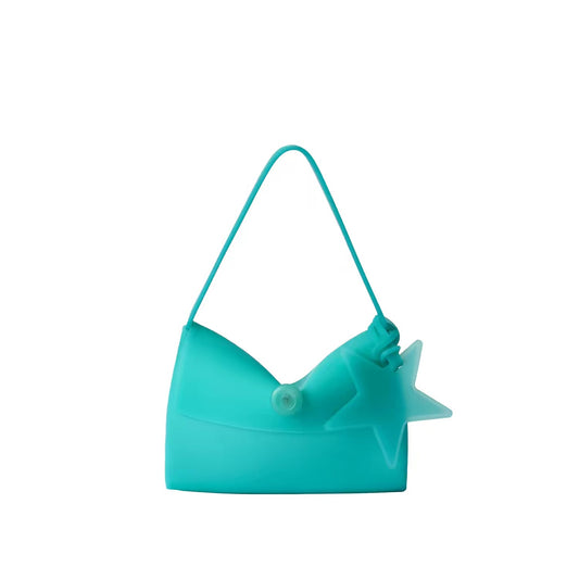 ECODAY "Little Star" Mini Square Bag - Lightweight Jelly Top-Handle Crossbody Purse