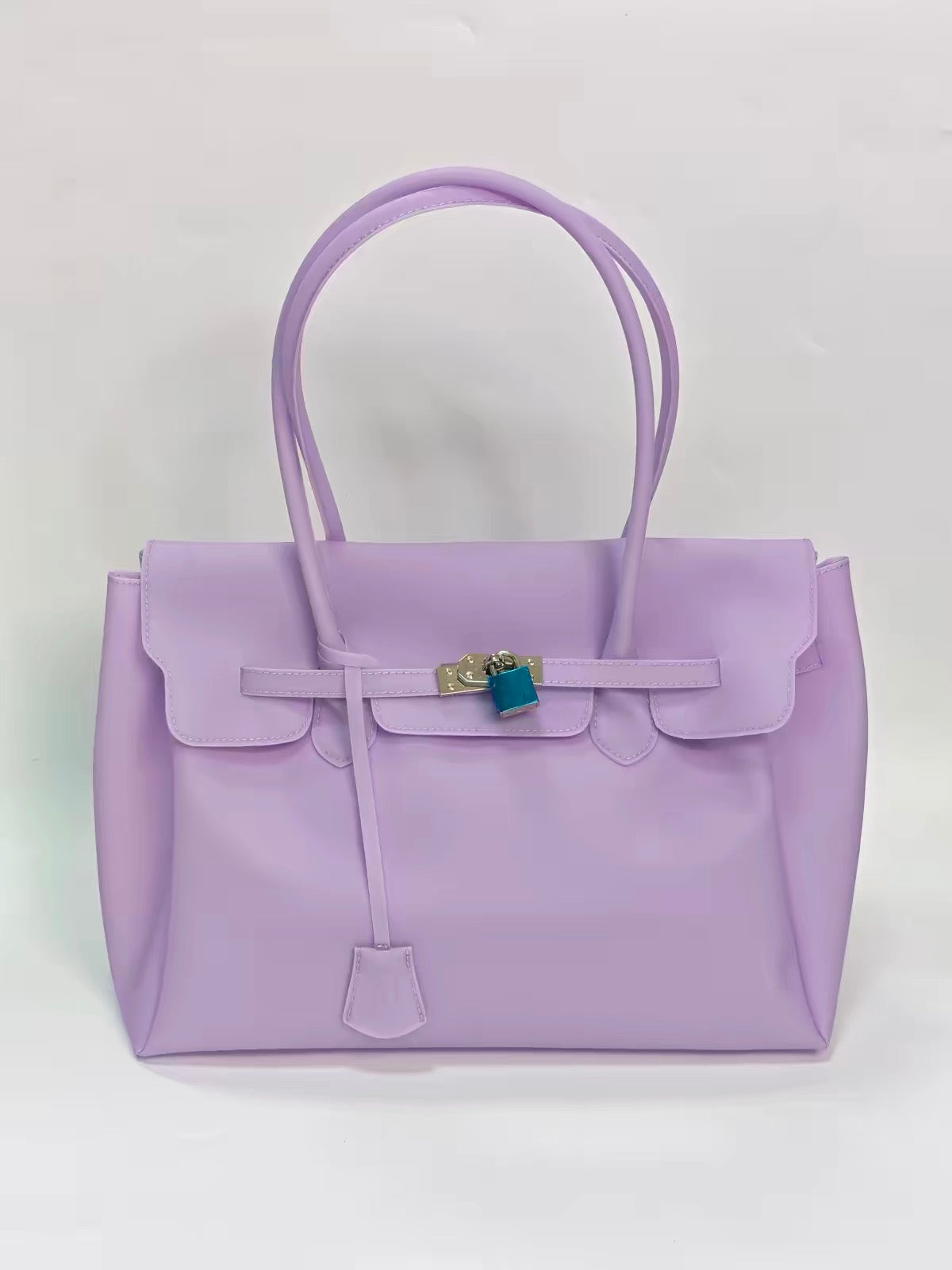 New Summer Jelly Firkin Shoulder Tote - Casual Clear Underarm Bag with Top-Handle