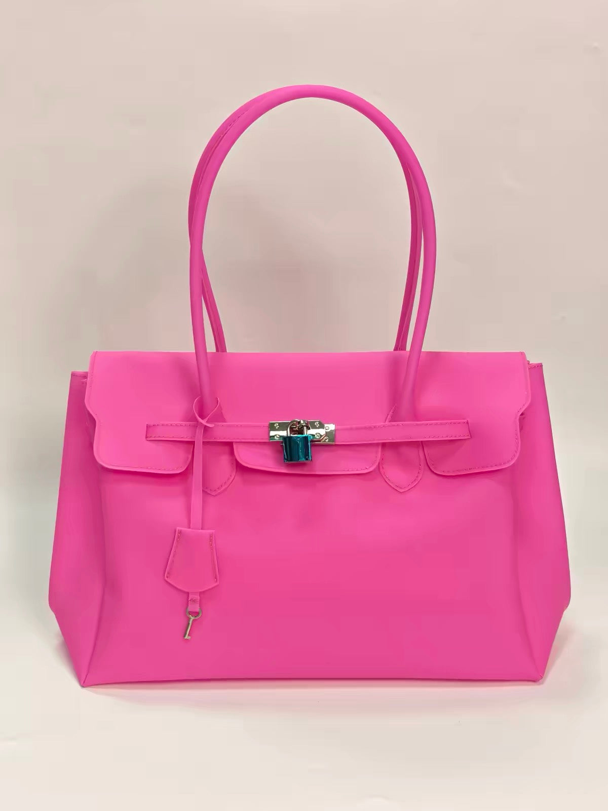 New Summer Jelly Firkin Shoulder Tote - Casual Clear Underarm Bag with Top-Handle