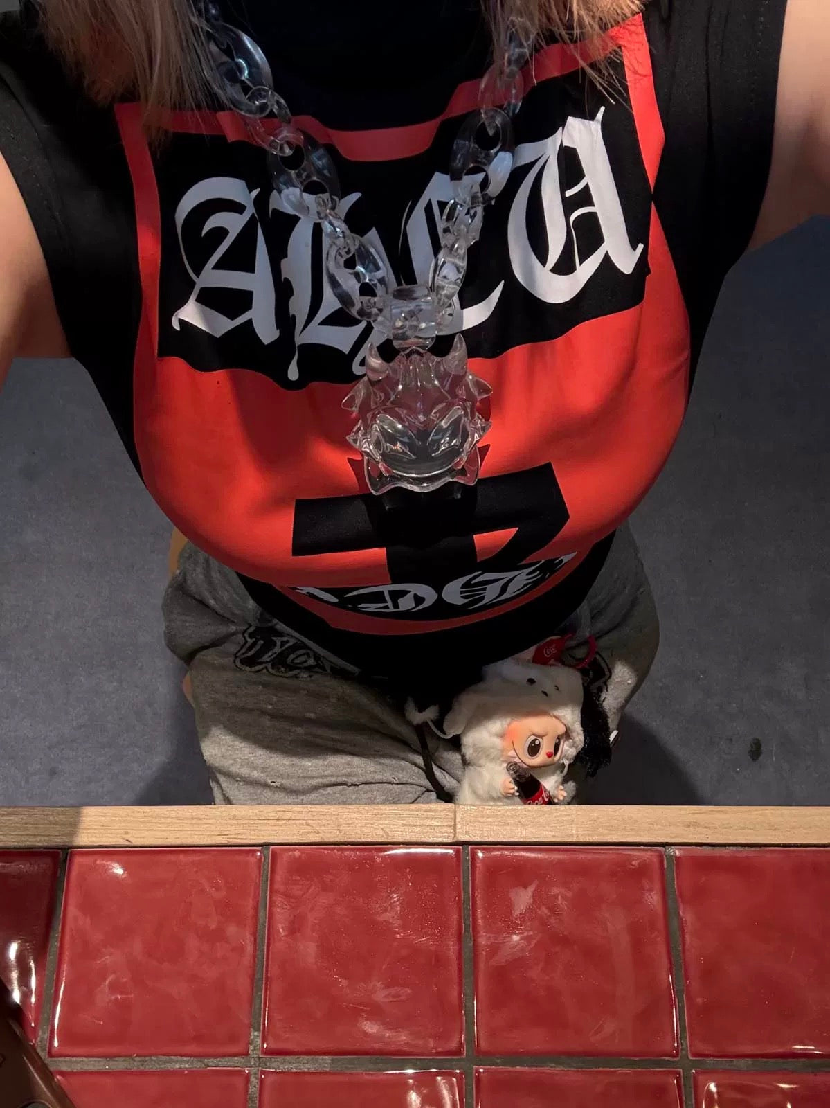 3D Resin Transparent Monster Pendant Necklace