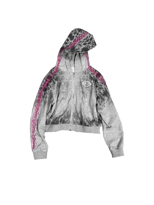 Cロゴ ヒョウ柄 スター刺繍 ジャケット