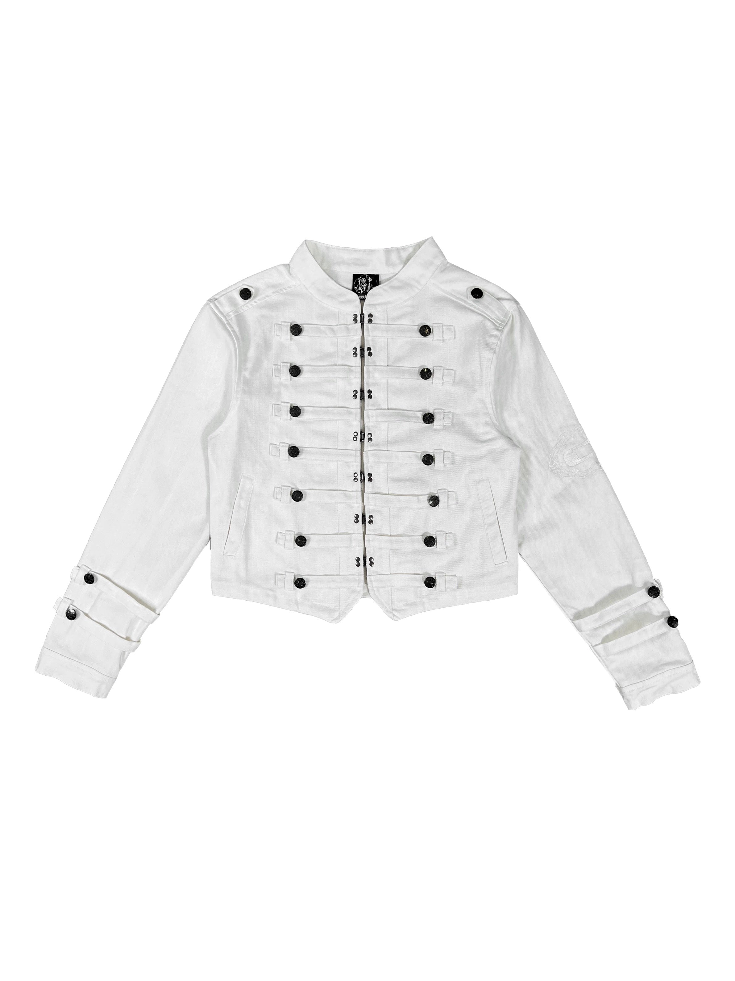 Royal Placket Cropped Cotton Jacket