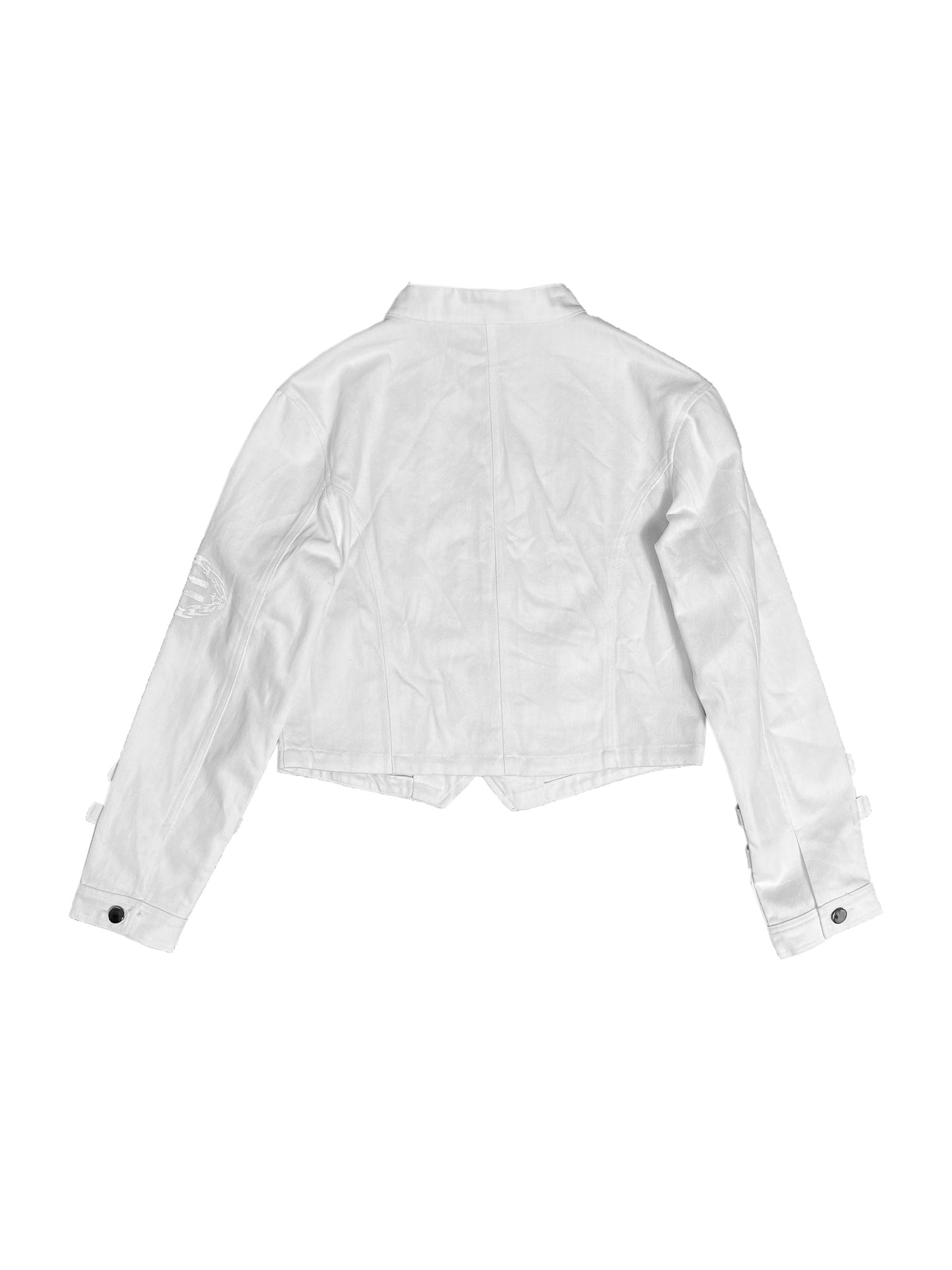Royal Placket Cropped Cotton Jacket