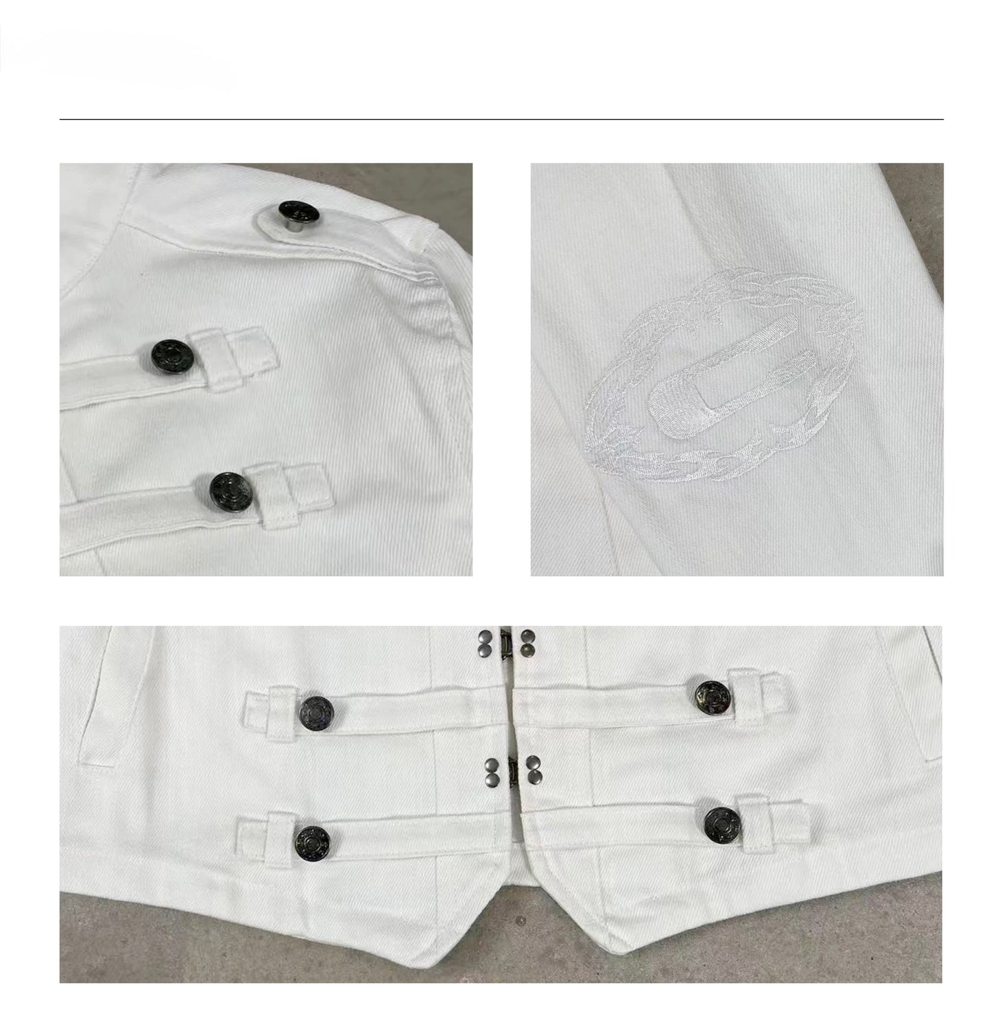 Royal Placket Cropped Cotton Jacket